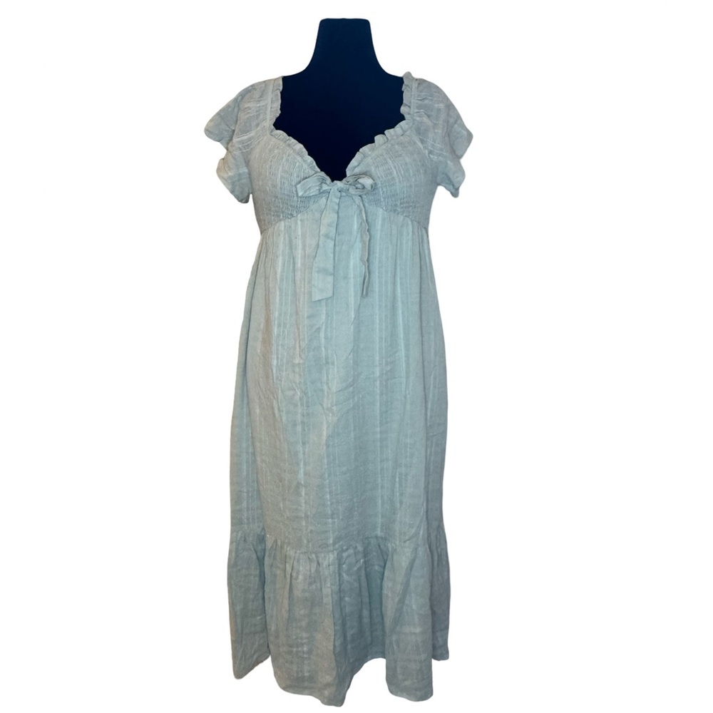 NWT Seafoam Green Ruffled Midi Dress